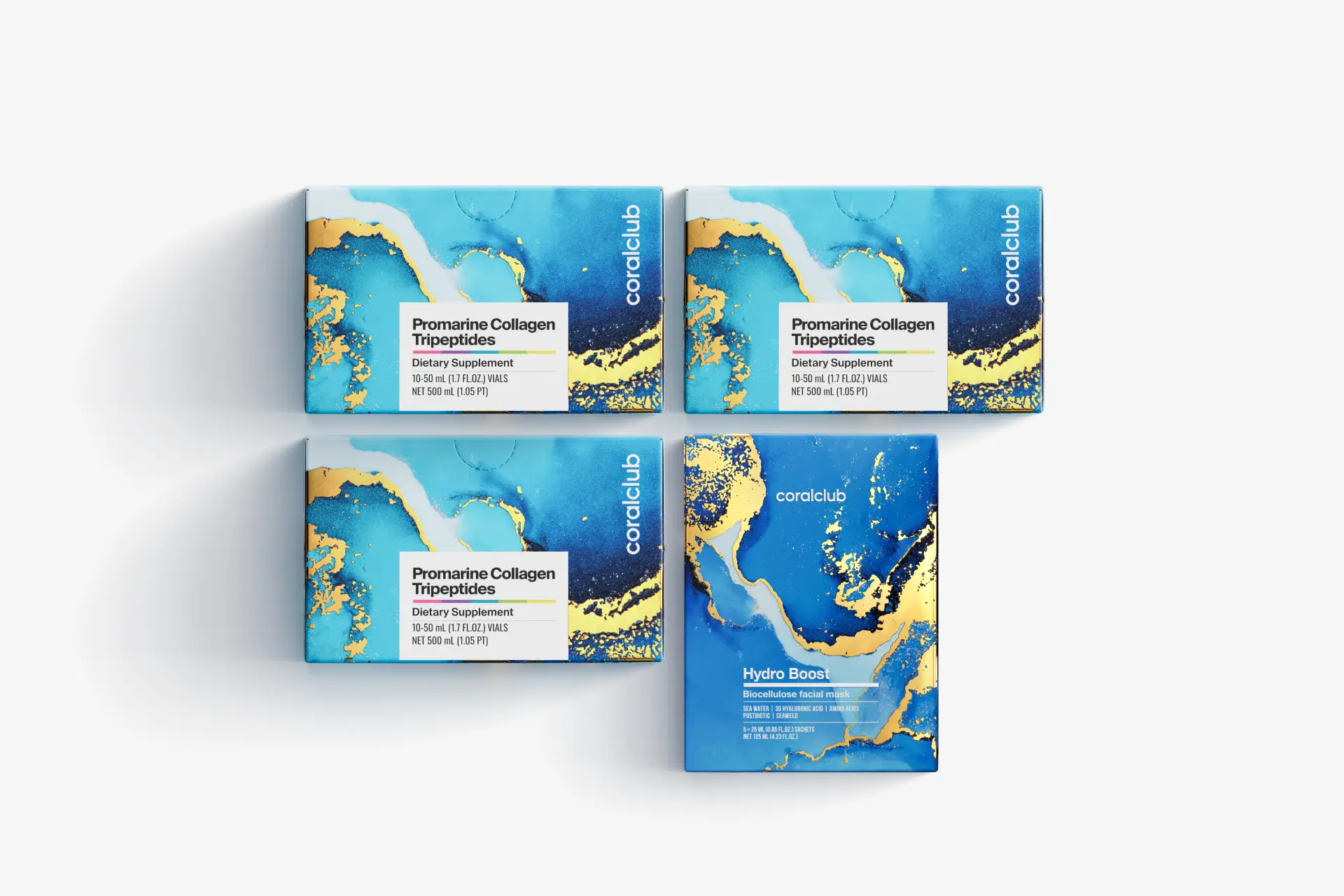 Promarin Kolajen Tripeptitleri (1 aylık kür) & Hydro Boost biyoselüloz yüz maskesi (5 saşe) seti